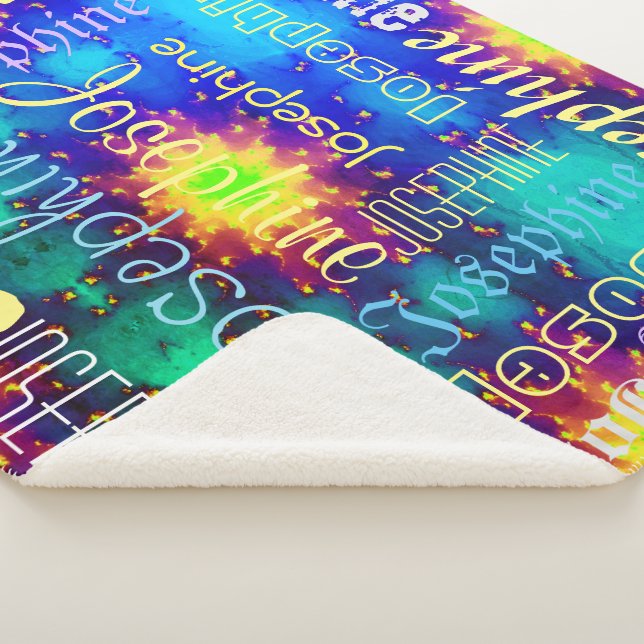 Cobertor Sherpa Nome da Galáxia Sunburst Supernova Tie-dye (3/4)