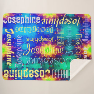 Cobertor Sherpa Nome da Galáxia Sunburst Supernova Tie-dye