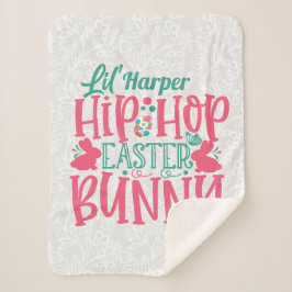 Cobertor Sherpa NOME DE ADIÇÃO Personalizado Lil Hip Hop Coelhinho