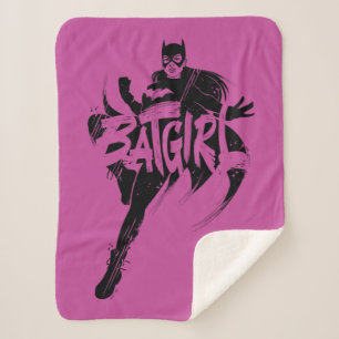 Cobertor Sherpa Nome do Pincel de Tinta da Batgirl