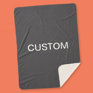 Cobertor Sherpa Nome Editável em Negrito Moderno, Empresa ou Marca