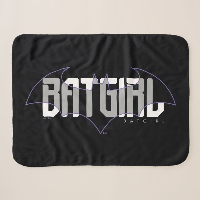 Cobertor Sherpa Nome Hi-Tech da Batgirl Gráfico (Frente (Horizontal))