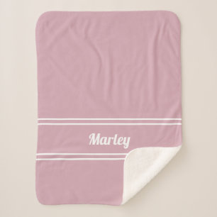Cobertor Sherpa Nome Minimalista Moderno Grafia Monogramada Rosa C