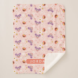 Cobertor Sherpa Nome Personalizado Abby Cadabby & Elmo   Padrão Wo