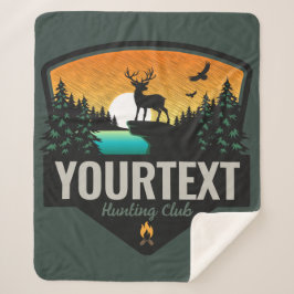 Cobertor Sherpa NOME Personalizado Caça Selvagem de Elk Sunset