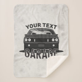 Cobertor Sherpa Nome Personalizado Clássico Musculatura Garage Ret
