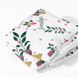 Cobertor Sherpa Nome Personalizado do Encantador de Fadas de Folha