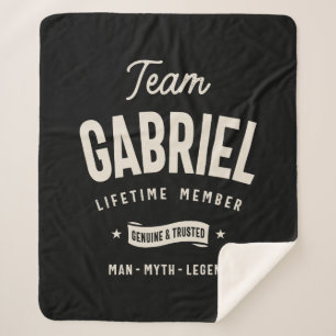 Cobertor Sherpa Nome Personalizado do Membro da Equipe Gabriel Lif