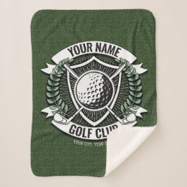 Cobertor Sherpa Nome Personalizado Golfer Golf Club Turf Clubhouse