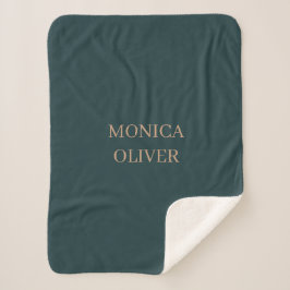 Cobertor Sherpa Nome personalizado moderno profissional minimalist