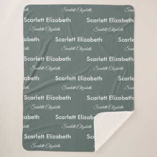 Cobertor Sherpa Nome repetitivo Modern Boho Balsam Green