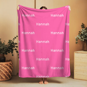 Cobertor Sherpa Nome Sherpa Blanket Pink Personalizado Girl