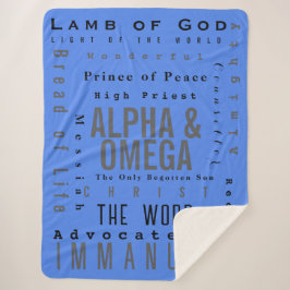 Cobertor Sherpa Nomes Cristãos De Deus, Simples Moderno