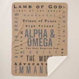 Cobertor Sherpa Nomes Cristãos De Deus, Simples Moderno