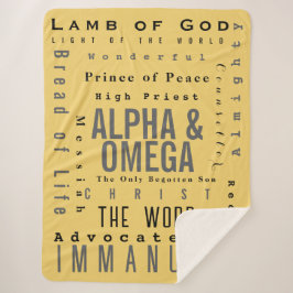 Cobertor Sherpa Nomes Cristãos De Deus, Simples Moderno