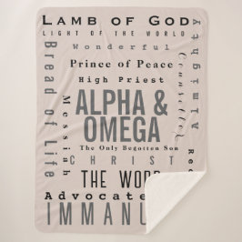 Cobertor Sherpa Nomes Cristãos De Deus, Simples Moderno