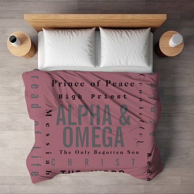 Cobertor Sherpa Nomes Cristãos De Deus, Simples Moderno (Criador carregado)