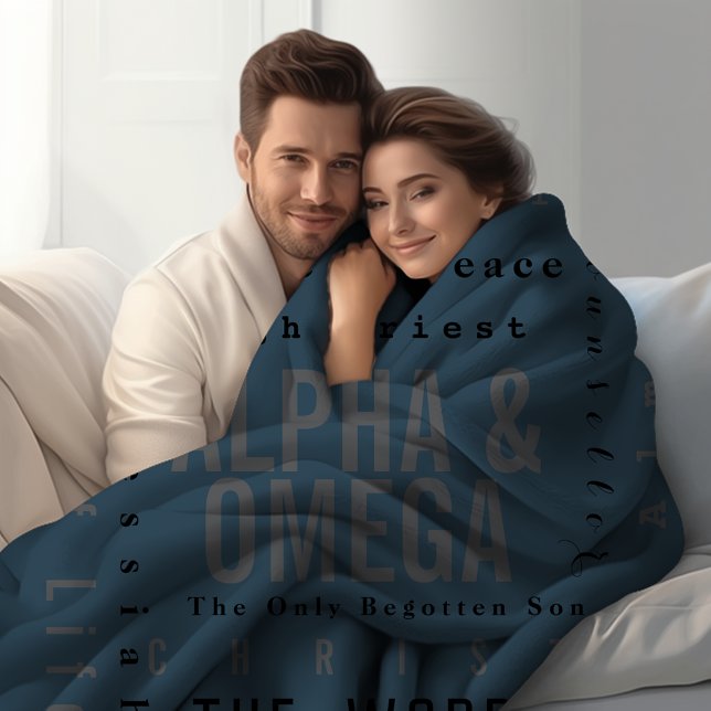 Cobertor Sherpa Nomes Cristãos De Deus, Simples Moderno (Criador carregado)