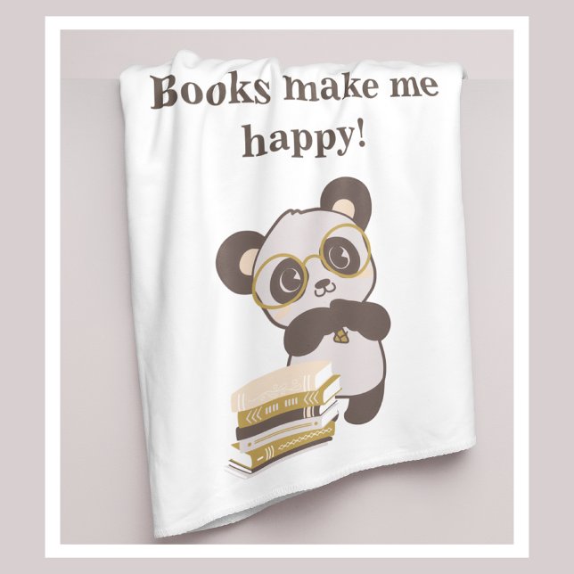 Cobertor Sherpa Nook Decor De Leitura De Animais (Cozy Reading Corner Blanket Book Lover Panda)