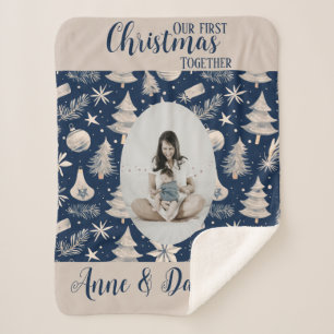 Cobertor Sherpa Nosso primeiro Natal juntos, Baby Madame Vintage