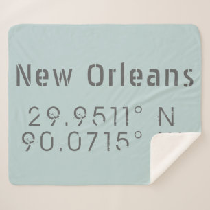 Cobertor Sherpa Nova Orleans Latitude e Longitude