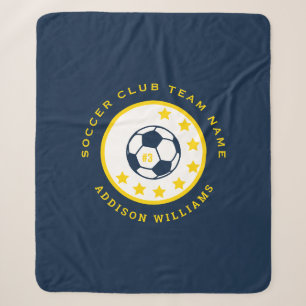 Cobertor Sherpa Número de Camisa de Time de Futebol Personalizado 