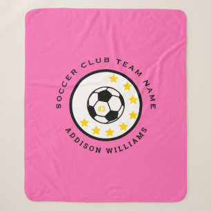 Cobertor Sherpa Número de Camisa de Time de Futebol Personalizado 