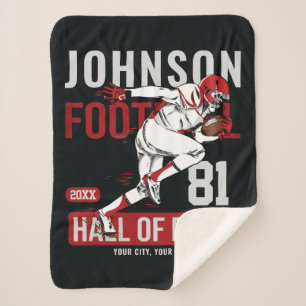 Cobertor Sherpa NÚMERO DE NÚMERO DA Equipe DE Futebol Personalizad