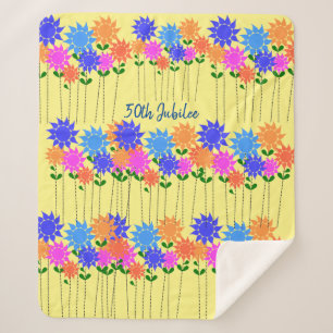 Cobertor Sherpa Nuns 50th Jubilee Floral