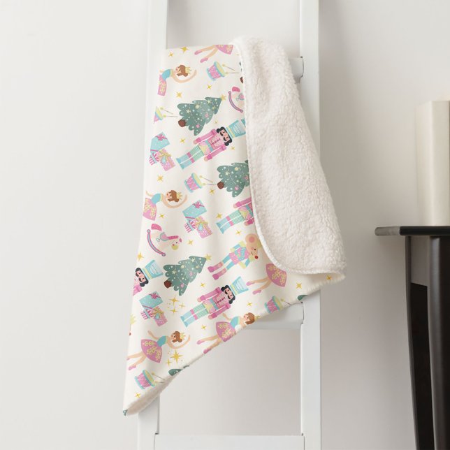 Cobertor Sherpa Nutcracker Ballet Christmas Holiday Baby Girl (Criador carregado)