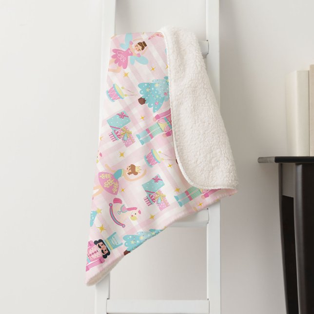 Cobertor Sherpa Nutcracker Ballet Holiday Christmas Baby Girl (Criador carregado)