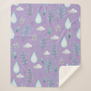 Cobertor Sherpa Nuvem de Chuva Roxa – Aconchegante