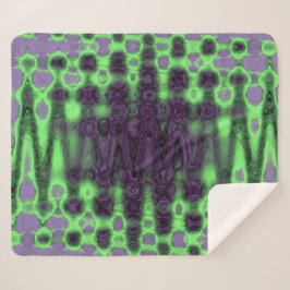 Cobertor Sherpa Nuvens Abstratas de Tinta Tie Dye Onduladas em Ver