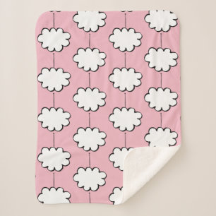 Cobertor Sherpa Nuvens de Sonho em Cordas