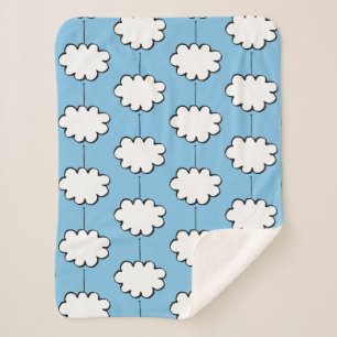 Cobertor Sherpa Nuvens em Cordas