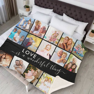 Cobertor Sherpa O amor é uma coisa maravilhosa 15 Foto Preta