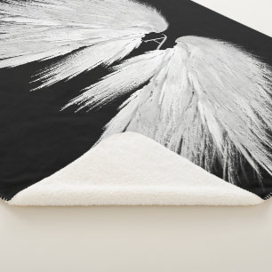 Cobertor Sherpa O ANJO VOA o preto do monograma