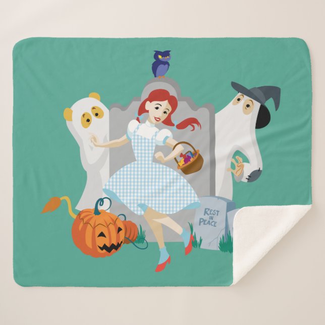Cobertor Sherpa O Assistente De Oz™ | Dorothy Halloween Happy Danc (Frente (Horizontal))