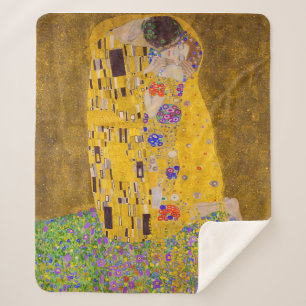 Cobertor Sherpa O Beijo Gustav Klimt