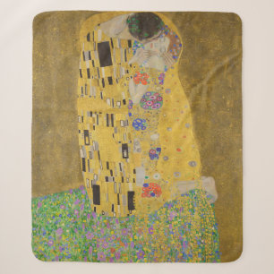 Cobertor Sherpa O Beijo, Pintura a Óleo Art Nouveau, Gustav Klimt