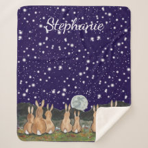 O coelho do céu azul-Marinho da Lua