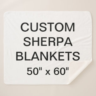 Cobertor Sherpa O costume personalizou 50" x 60" vazio da
