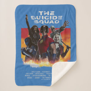Cobertor Sherpa O Esquadrão Suicida   Poster de filme com estilo 