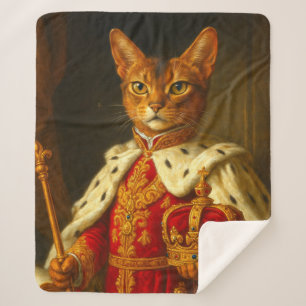 Cobertor Sherpa O imperador de um feixe de sol Napoleão Cat