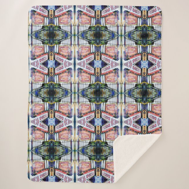 Cobertor Sherpa O Jardim da Sabedoria da Aldeia Oriental (Frente)