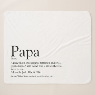 Cobertor Sherpa O melhor Pai do mundo, Pai, diversão por definiç
