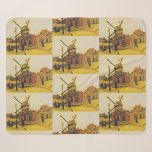 Cobertor Sherpa O moinho de vento de Galette por Vincent van Gogh