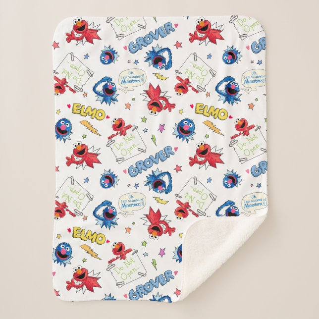 Cobertor Sherpa O monstro no fim deste padrão de história (Frente)