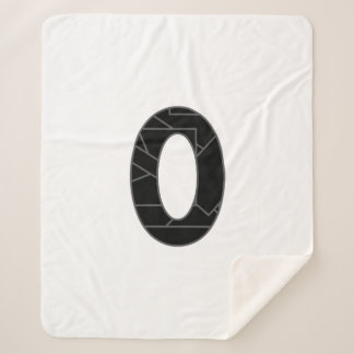 Cobertor Sherpa O número zero (0) a preto