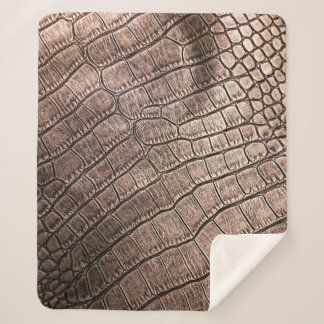 Cobertor Sherpa O padrão de couro elegante se fecha.